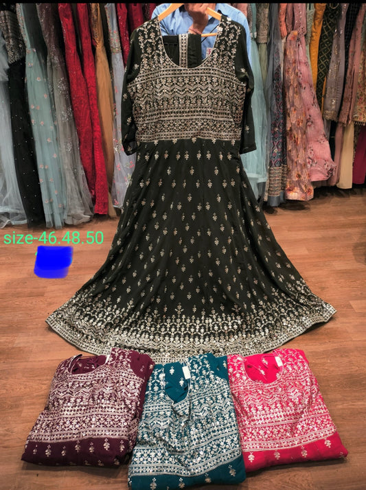 Beautiful designer gown style anarkali suit