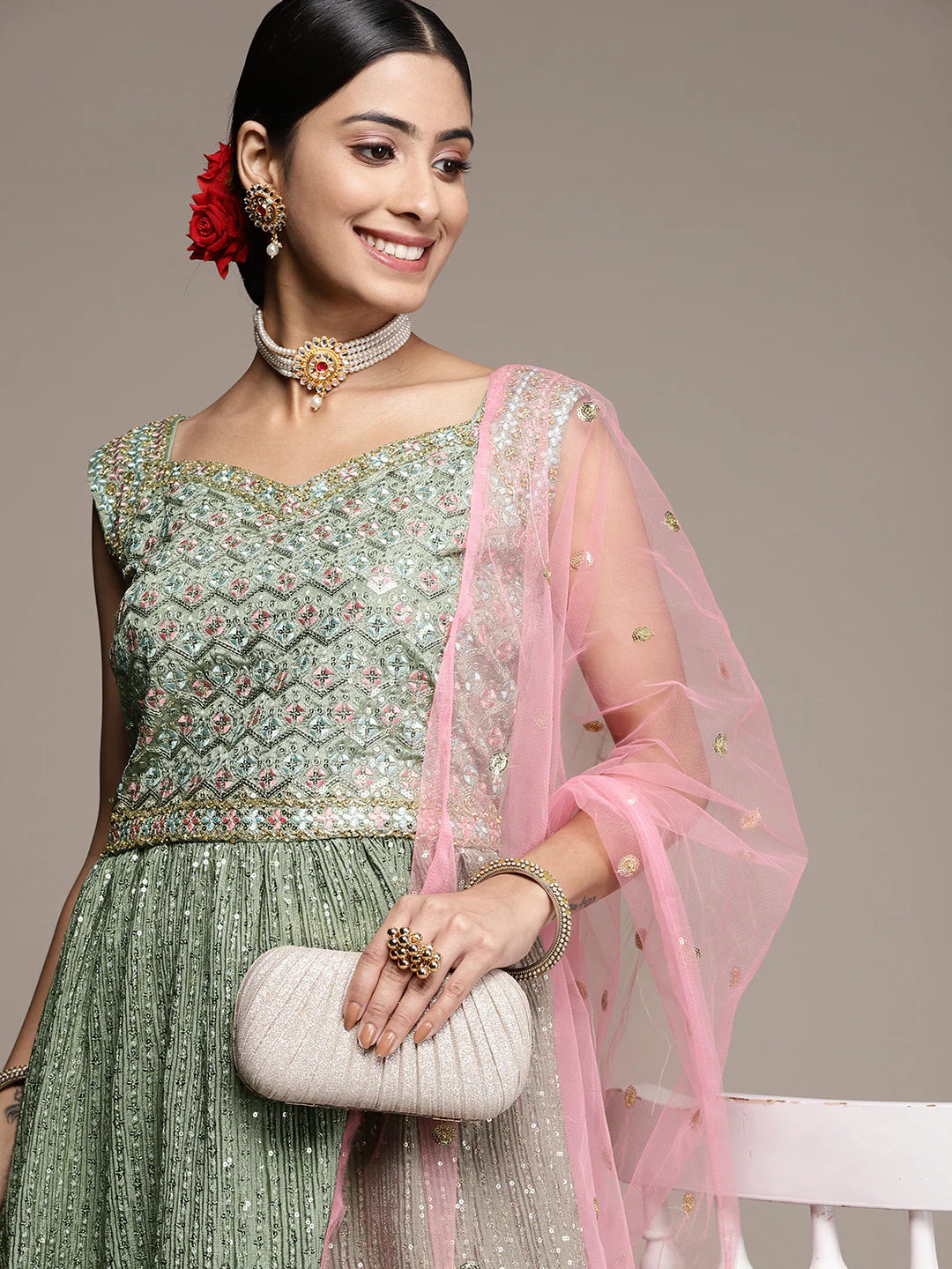 Beautiful designer peplum top Sharara suit