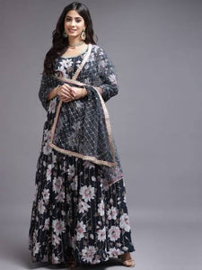 Beautiful designer floral gown style anarkali