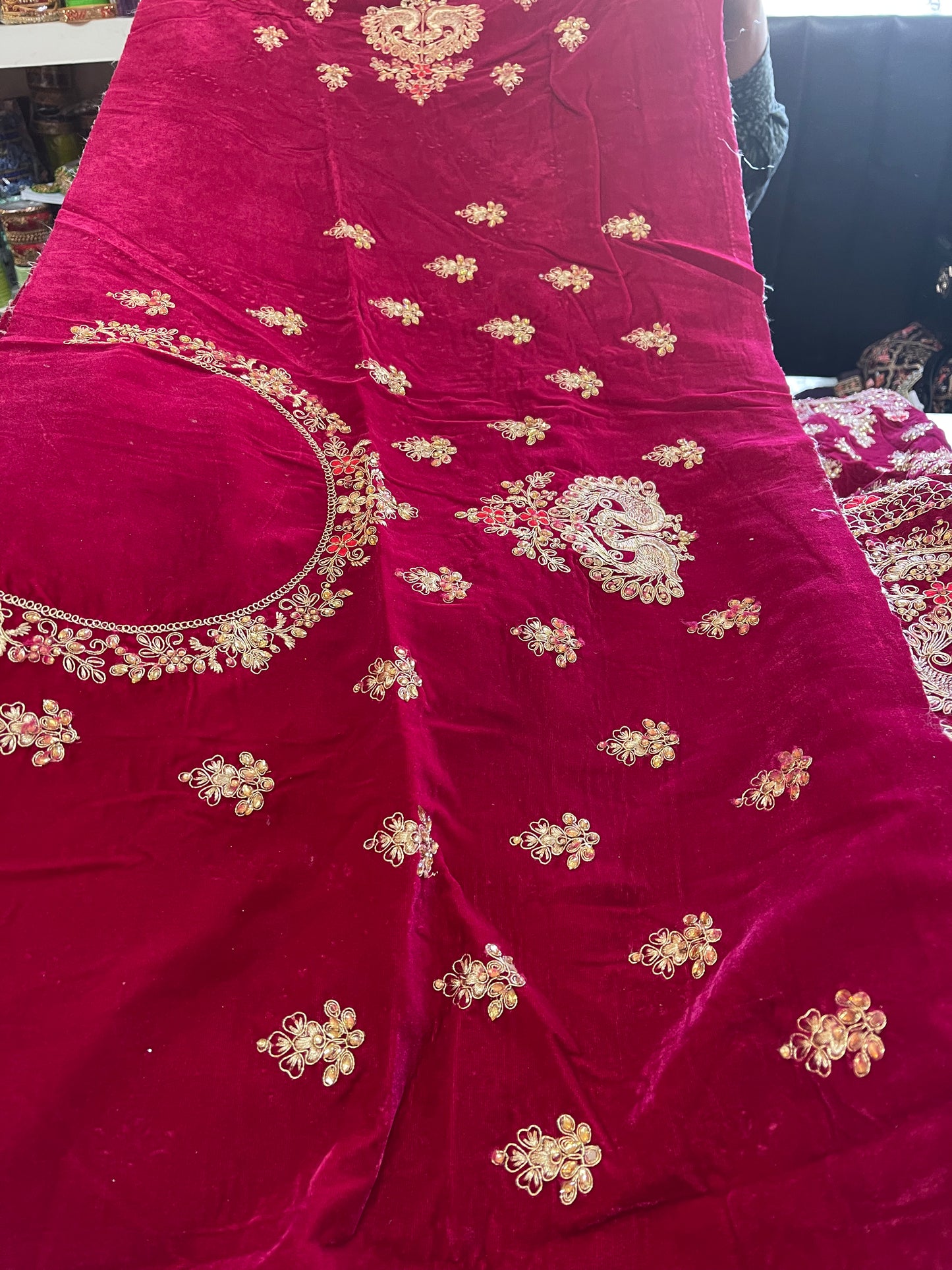 Beautiful designer heavily embroidery bridal lengha