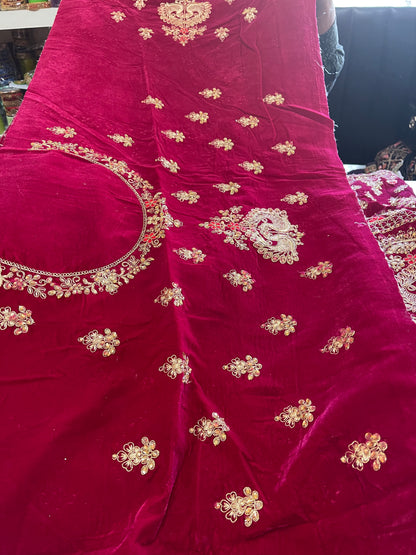 Beautiful designer heavily embroidery bridal lengha