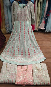 Beautiful designer lucknowi embroidery gown style anarkali