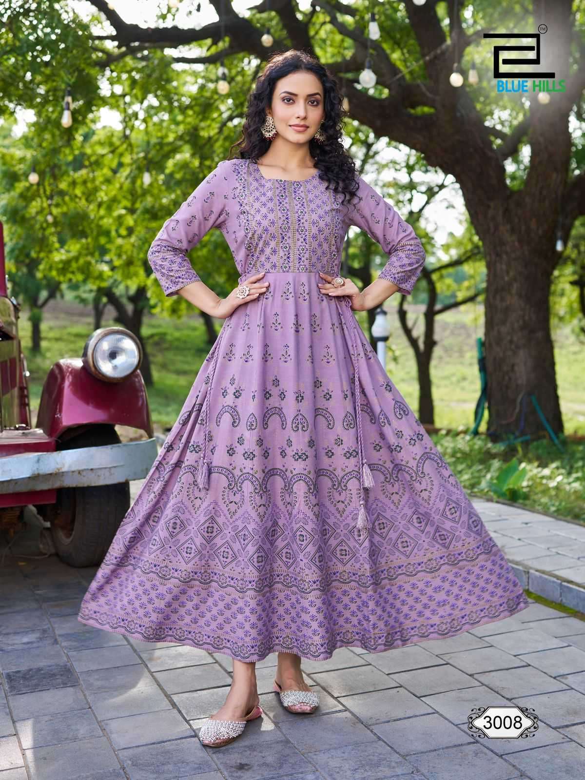 Beautiful designer long flare kurti