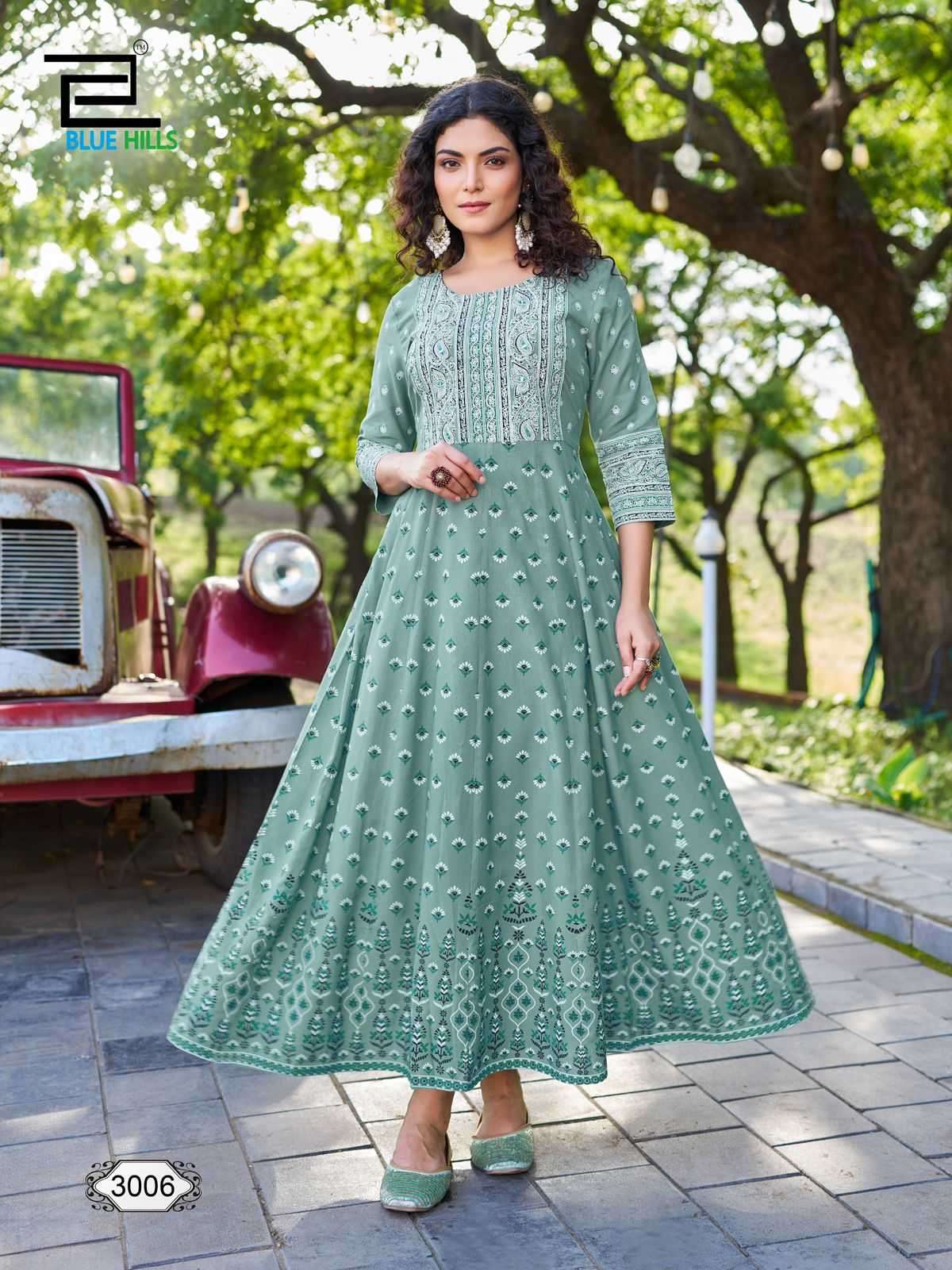 Beautiful designer long flare kurti