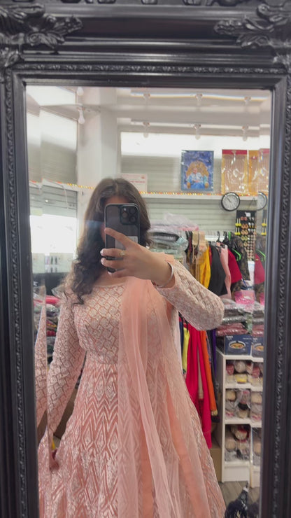 Beautiful designer gown style anarkali suit