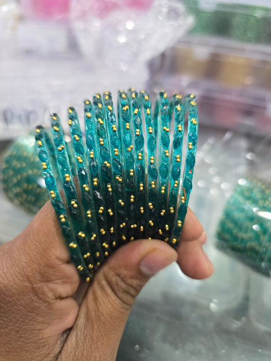 Beautiful designer raindrop bangles set