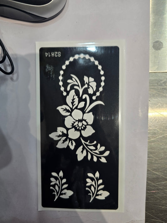 Henna Tattoo Stencil Stickers, Reusable Henna Tattoo Templates