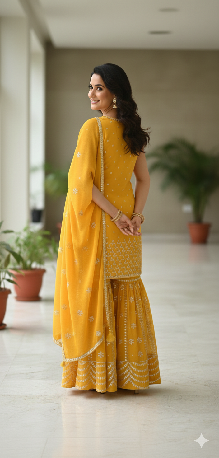 Beautiful designer sharara suit