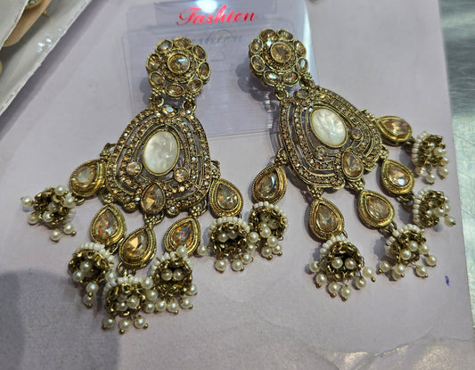 Beautiful designer gold  earrings