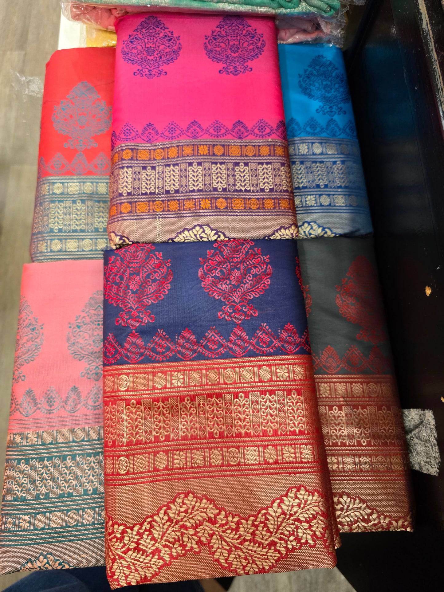Beautiful designer temple silk saree