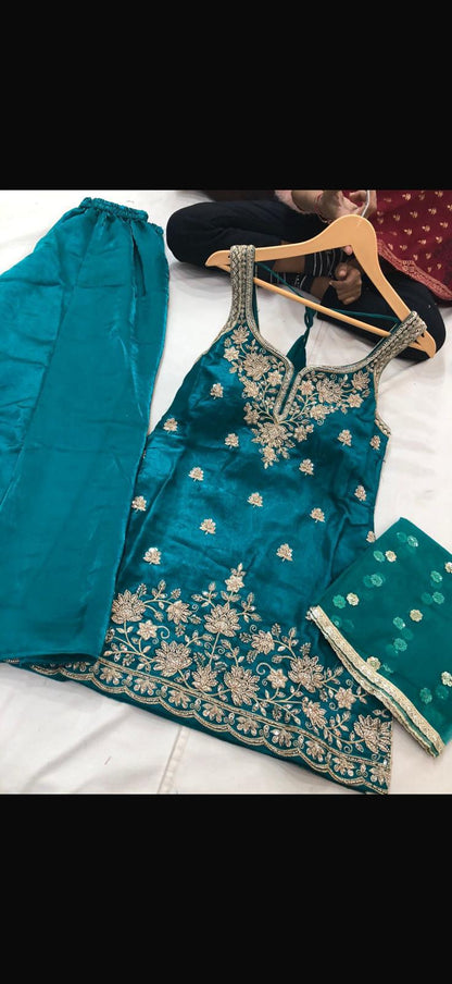 Beautiful designer plazo suit