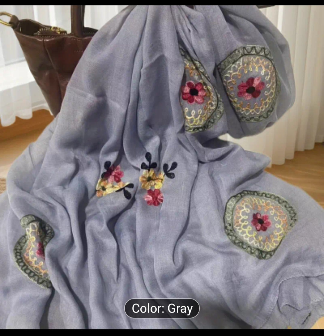 Beautiful designer embroidered scarf