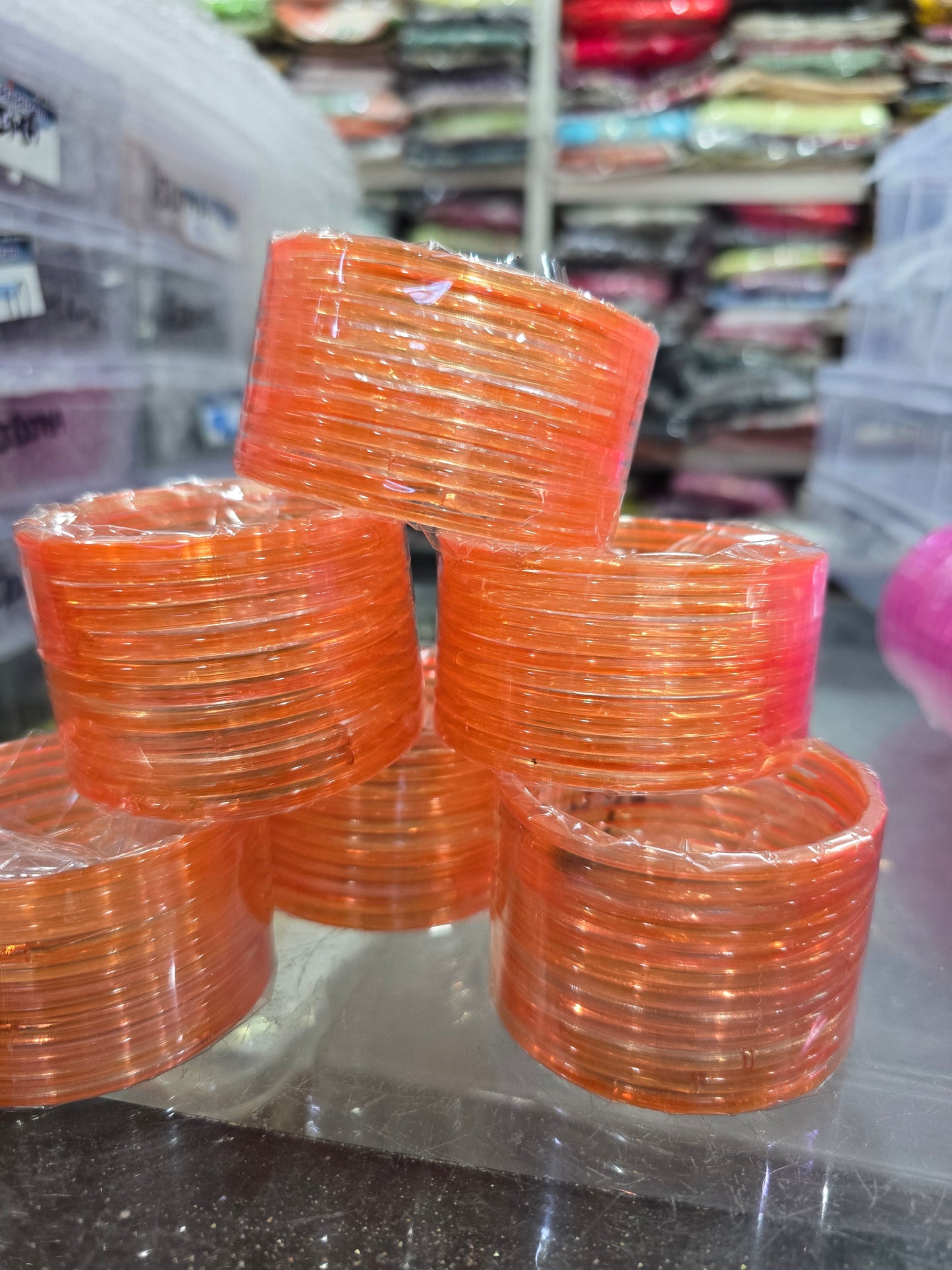 Beautiful designer jelly glass bangles
