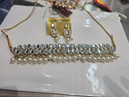 Beautiful designer necklace set with earrings