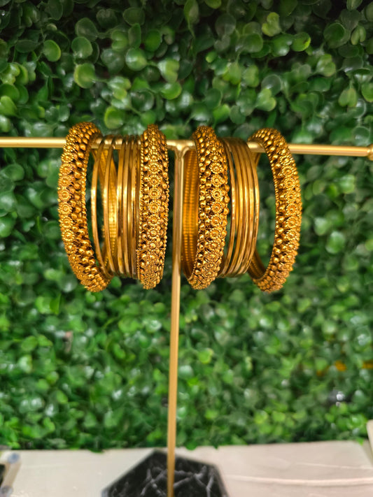 Beautiful metal gold bangles