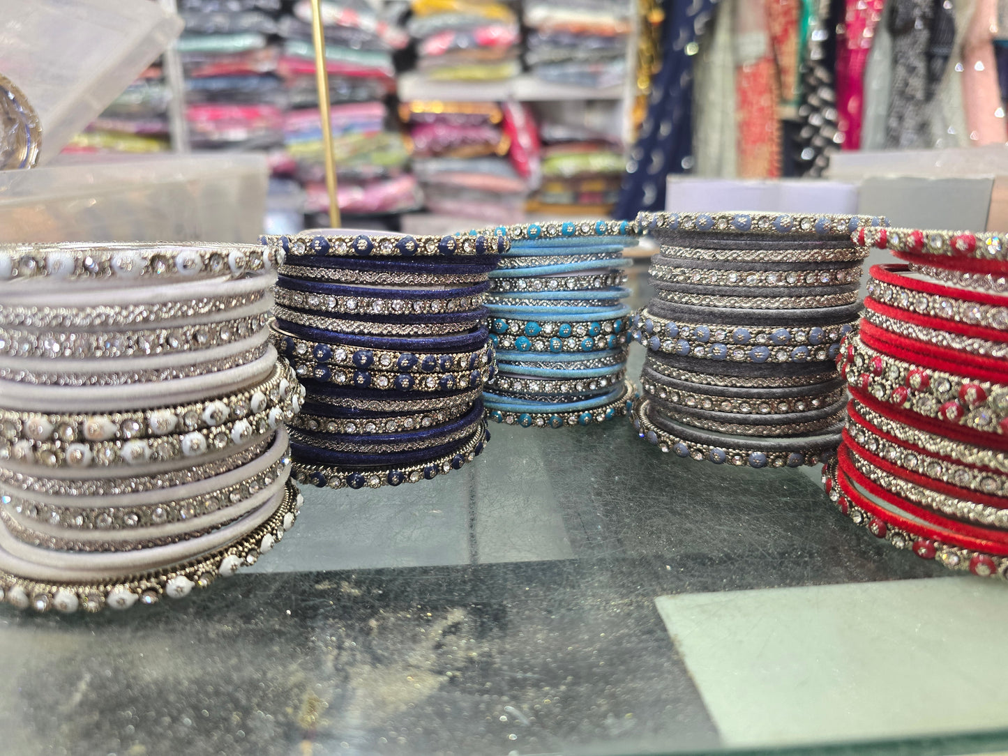 Beautiful designer white bangle set