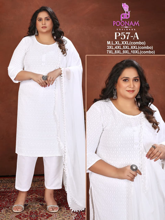 Beautiful designer sequins  kurti pants dupptta set