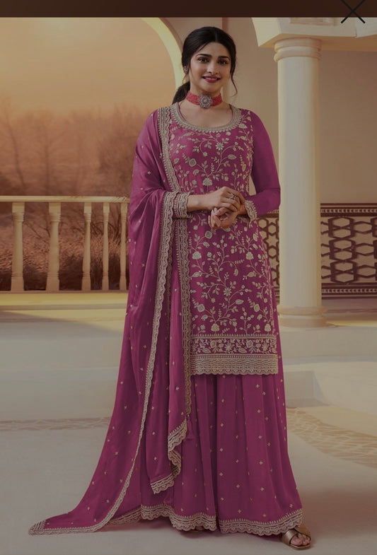 Beautiful designer plazo suit