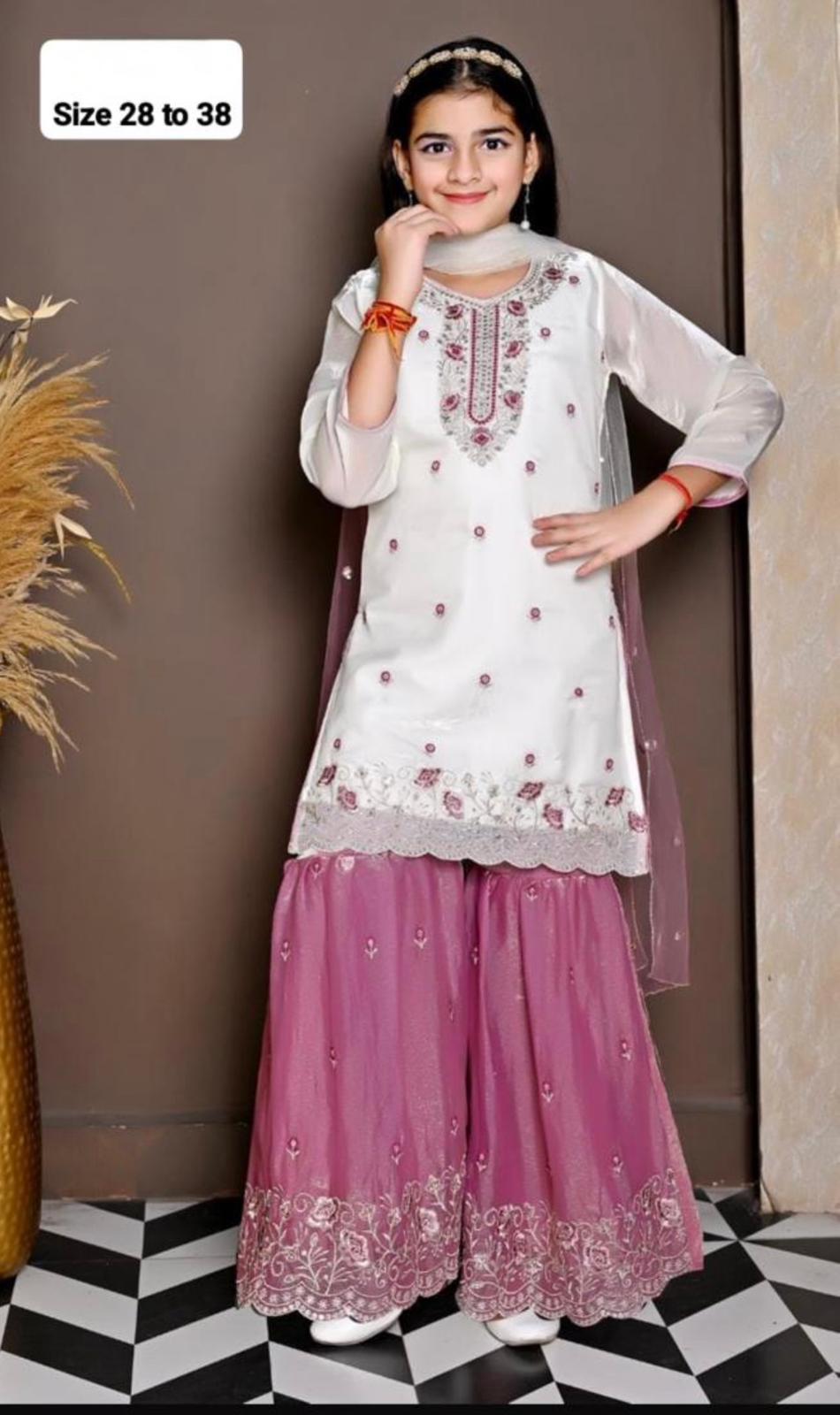 Beautiful designer girls sharara suit