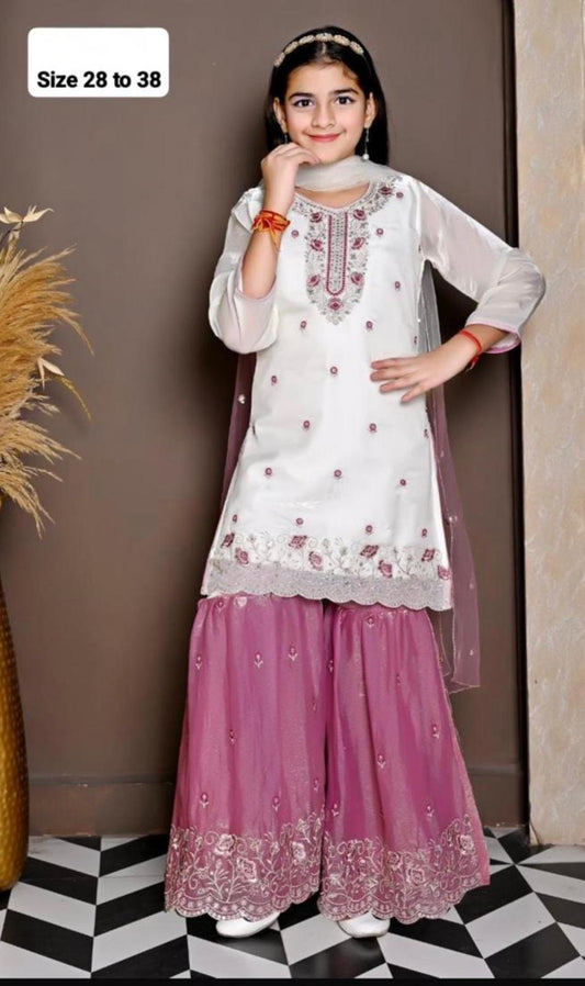 Beautiful designer girls sharara suit