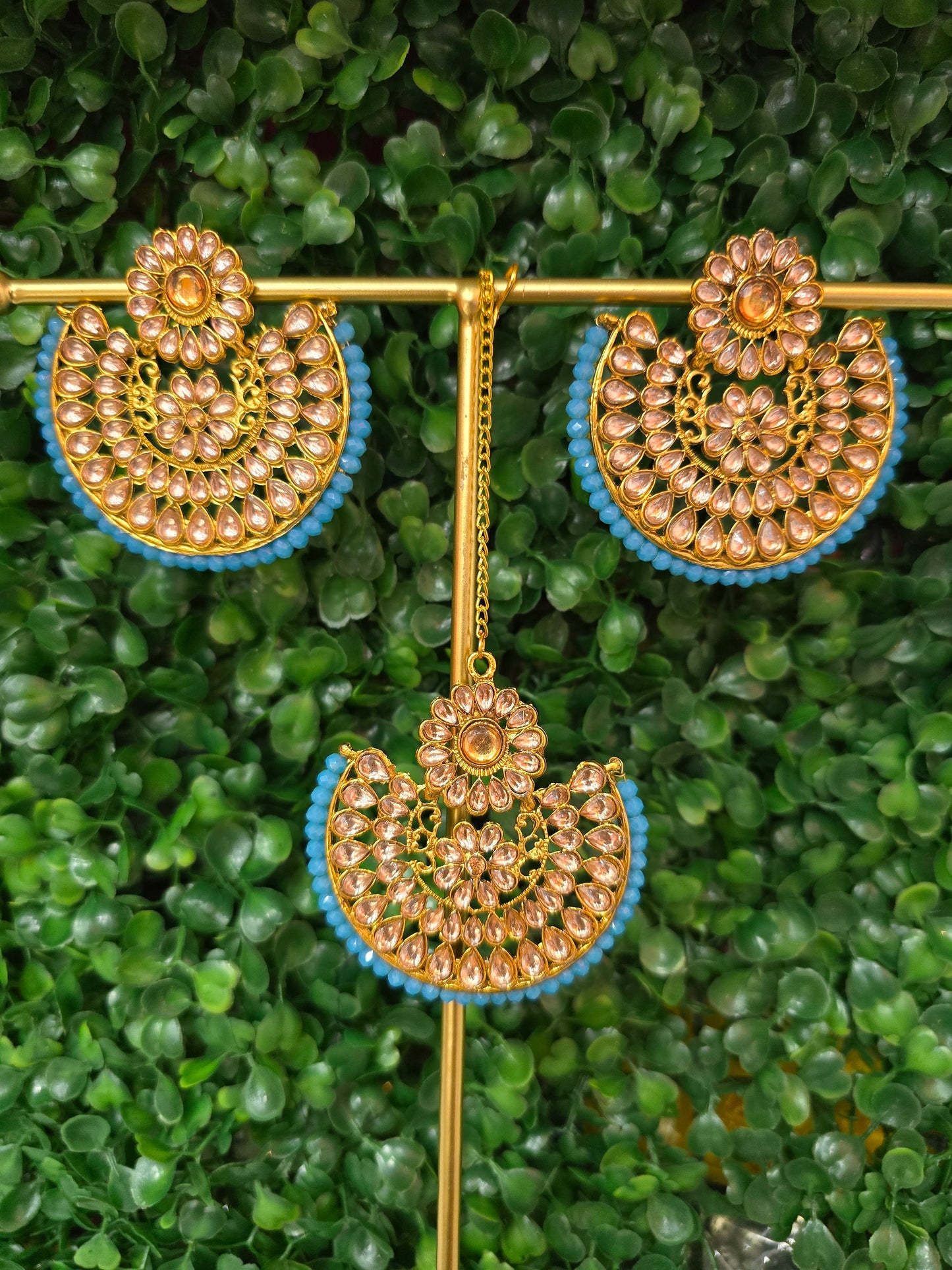 Beautiful designer earring tikkah set