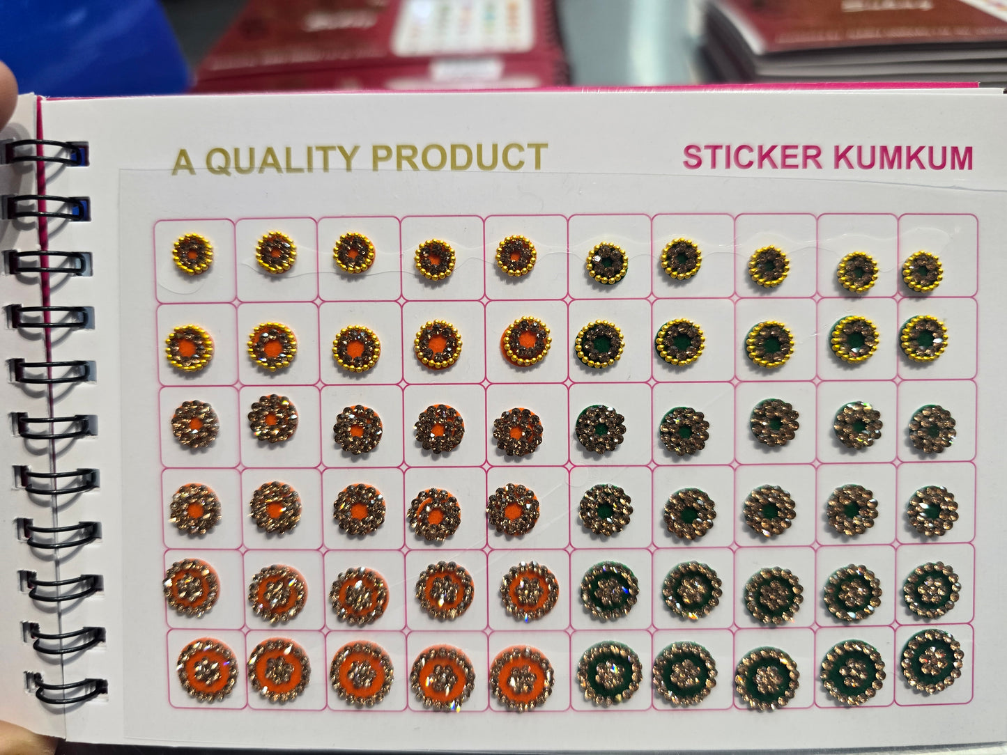 #1 Beautiful designer gold stone tikka/bindi book