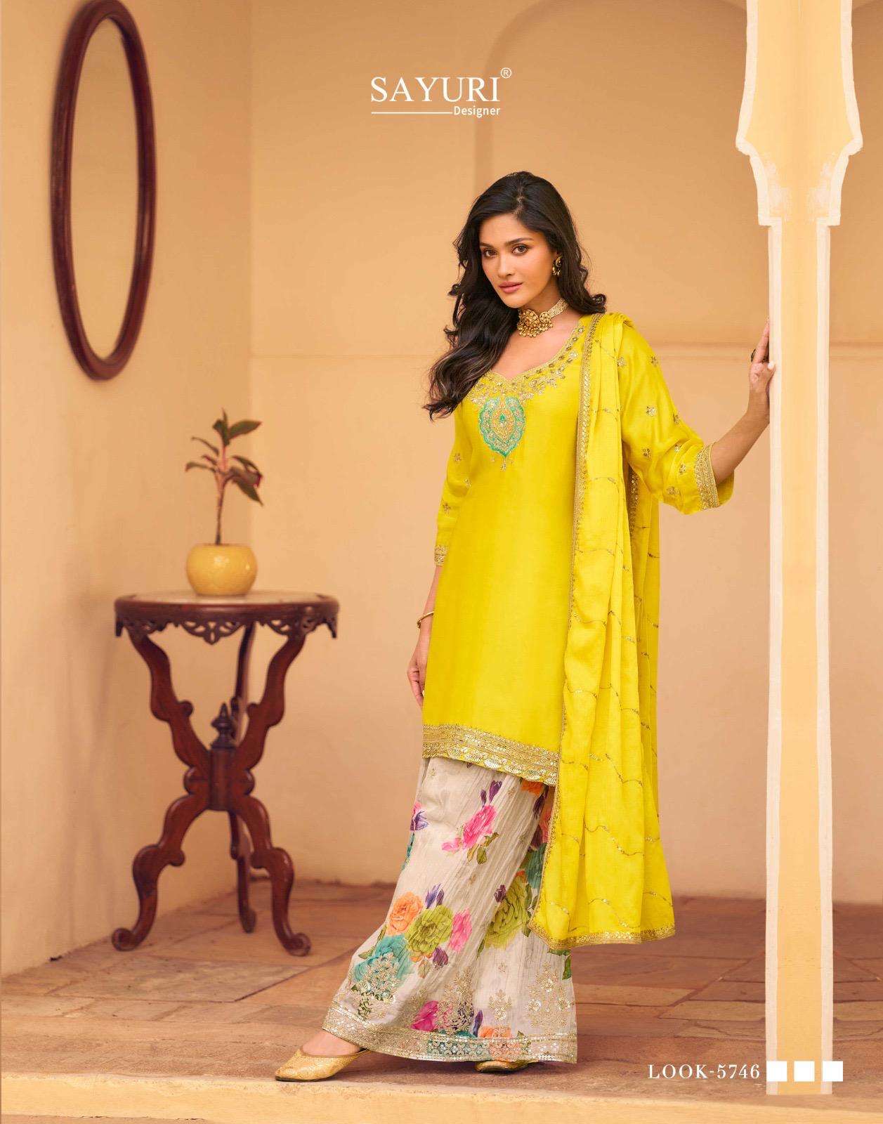 Beautiful designer printed sharara suit