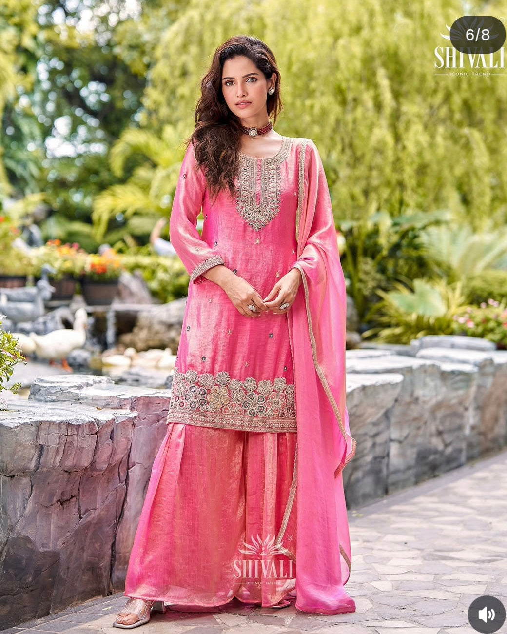 Beautiful designer plazo suit