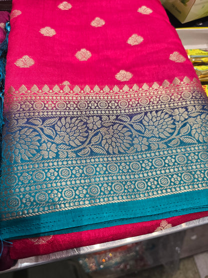 Beautiful designer temple silk saree