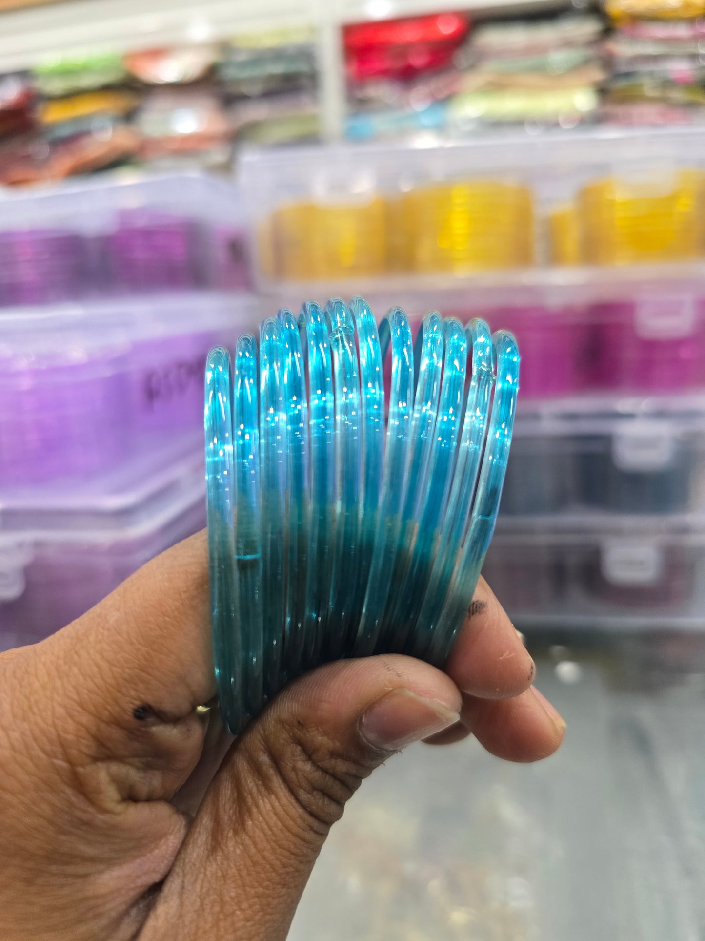 Beautiful designer jelly glass bangles