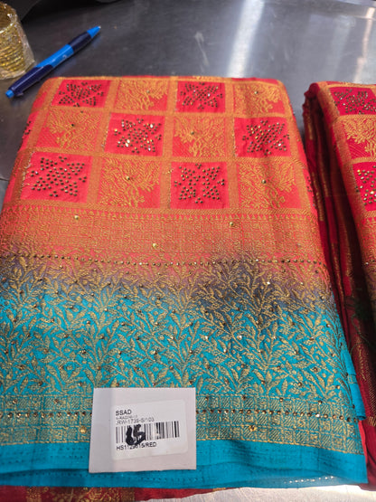 Beautiful designer box silk saree