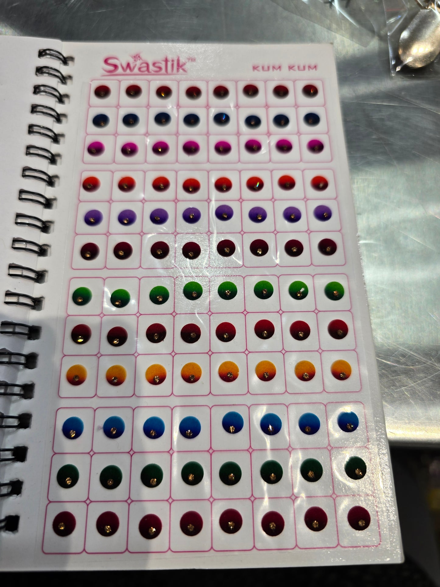 Multicolor velvet bindi book