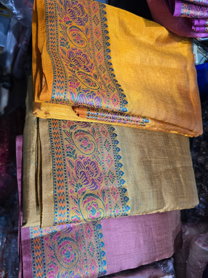 Beautiful designer temple silk saree