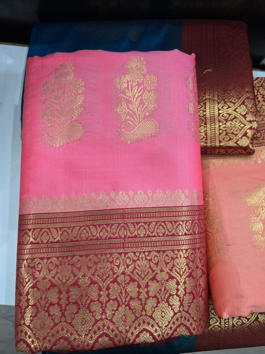 Beautiful designer temple silk saree