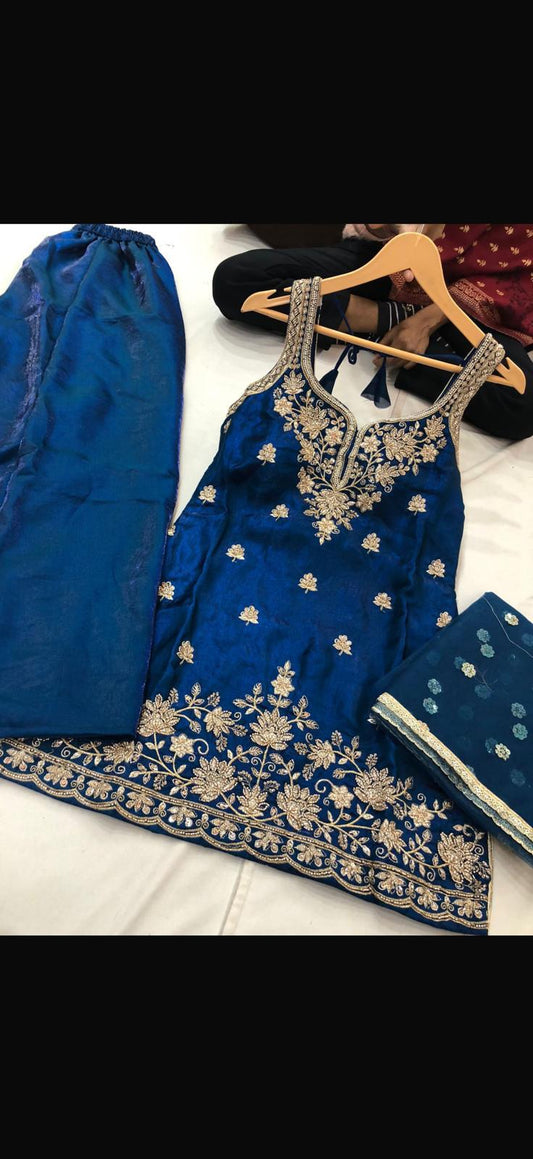 Beautiful designer plazo suit