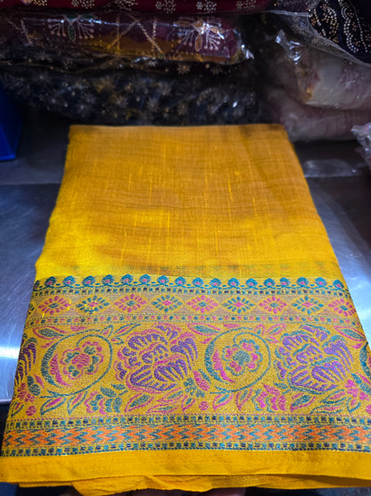 Beautiful designer temple silk saree