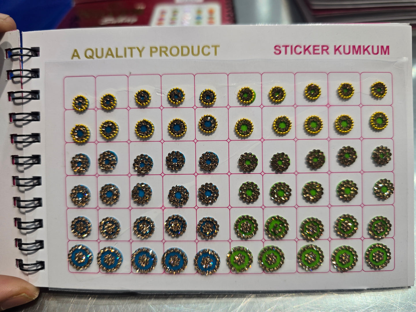 #1 Beautiful designer gold stone tikka/bindi book