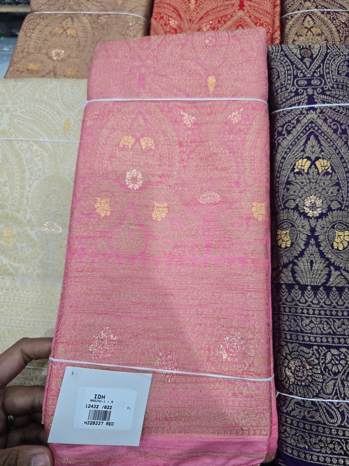 Beautiful designer silk saree with gold zari work