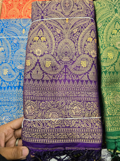 Beautiful designer silk saree with gold zari work