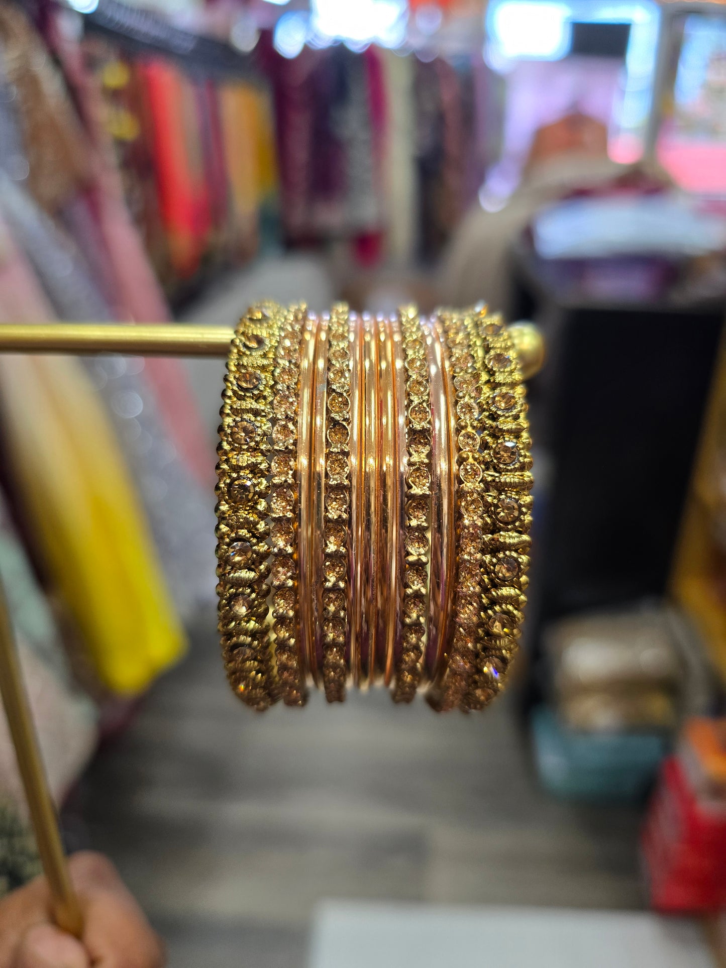 Beautiful metal gold bangles