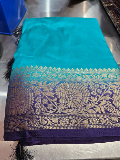 Beautiful designer temple silk saree