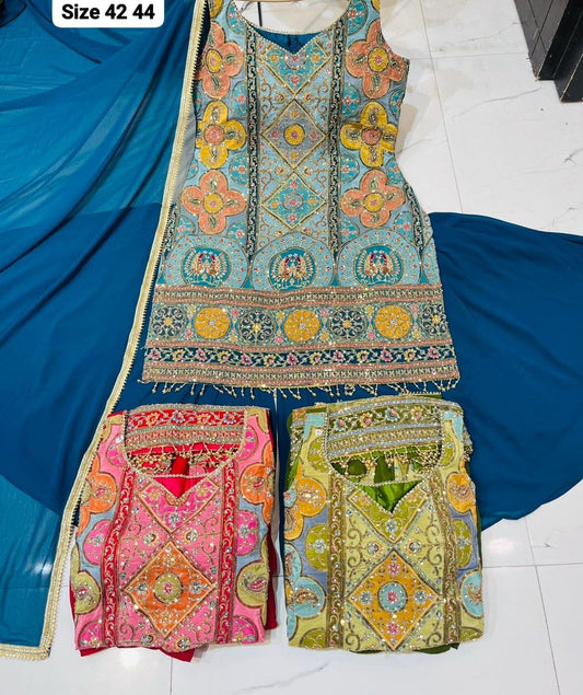 Beautiful designer plazo suit