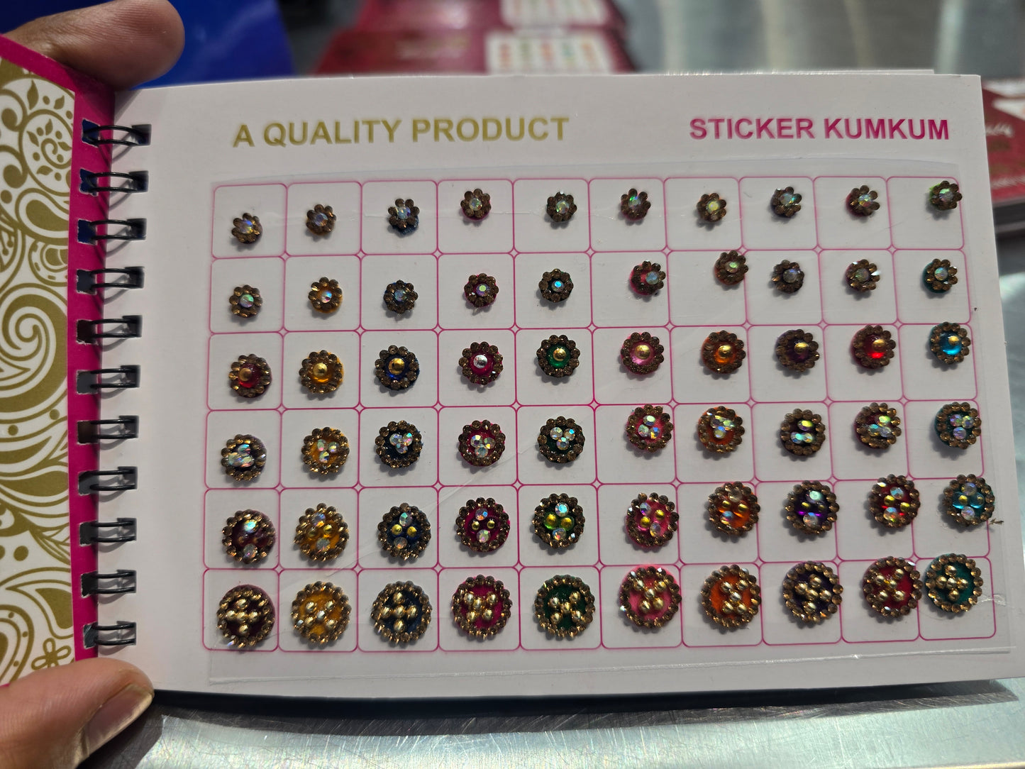#2 Beautiful designer gold stone tikka/bindi book