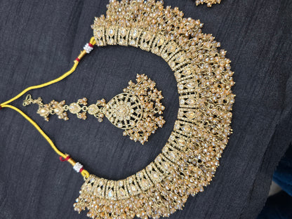 Beautiful designer gold  necklace set
