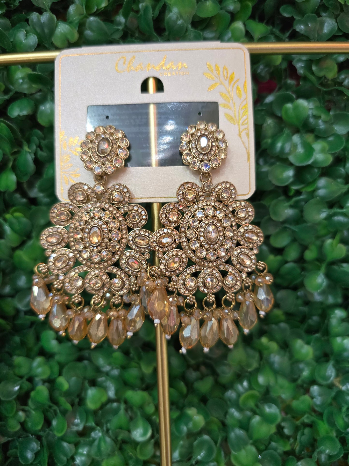 Beautiful designer gold  earrings