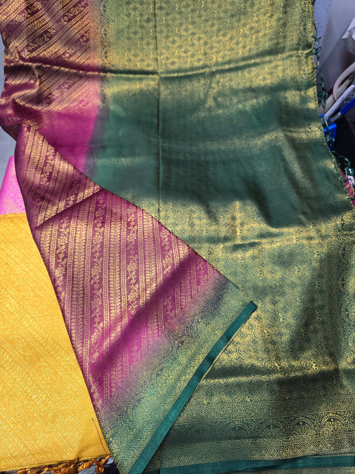 Beautiful designer mulberry silk saree