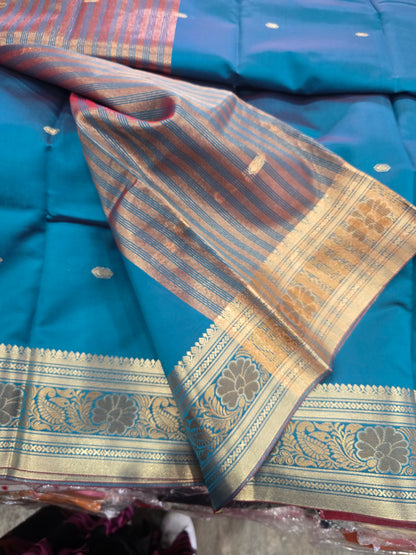 Beautiful designer temple silk saree