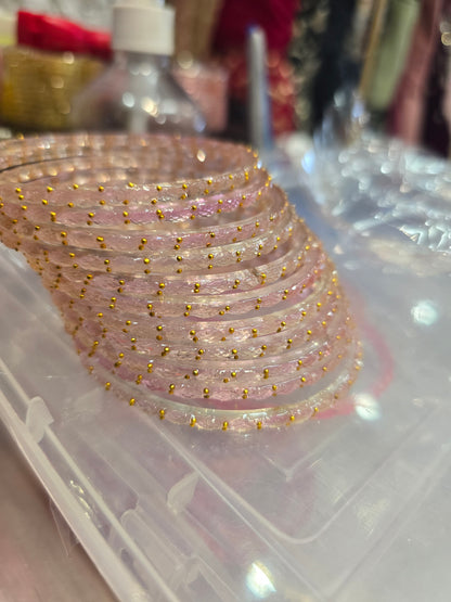 Beautiful designer raindrop glass bangles