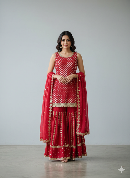 Beautiful designer sharara suit