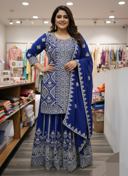 Beautiful designer plazo suit